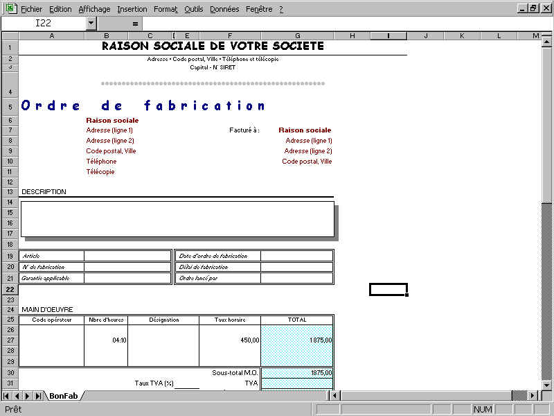 exemple facture xls